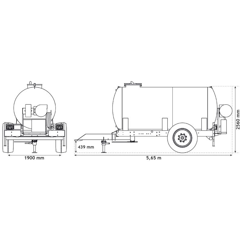 Water bowsers on trailers for green spaces 6200 L