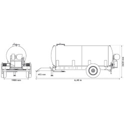 Water bowsers on trailers for green spaces 8000 L Water bowsers on trailers for green spaces 8000 L