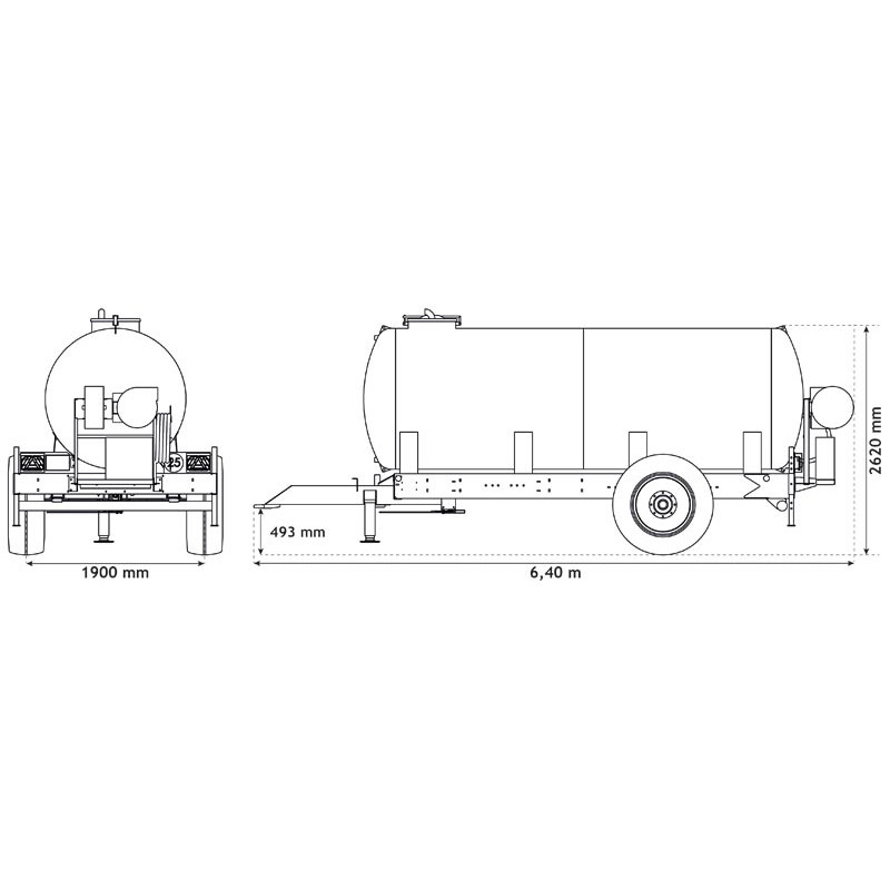 Water bowsers on trailers for green spaces 8000 L Water bowsers on trailers for green spaces 8000 L
