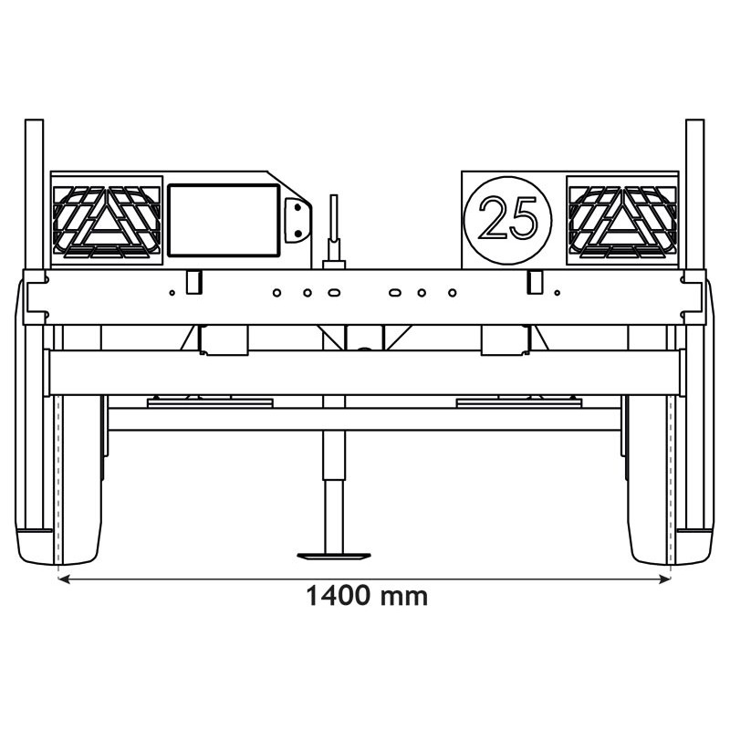 Trailer for water bowsers 890 and 1100 L Trailer for water bowsers 890 and 1100 L