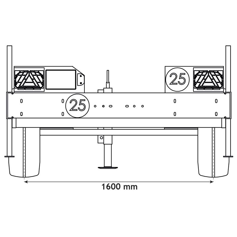 Trailer for water bowsers 1500 L Trailer for water bowsers 1500 L