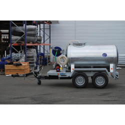 Water tank trailer 2000 litres green spaces - Road 90km/h - PTC 3.5 T