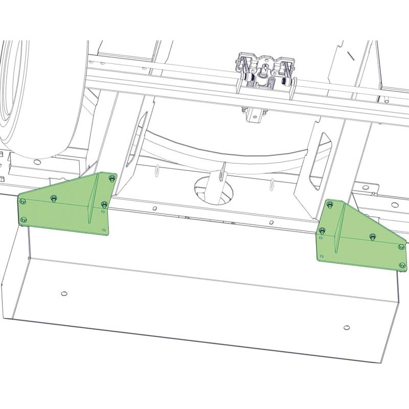 Fastening kit for constant-level drinker mounted on one-piece bowser