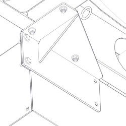 Fastening kit for constant-level drinker mounted on one-piece bowser