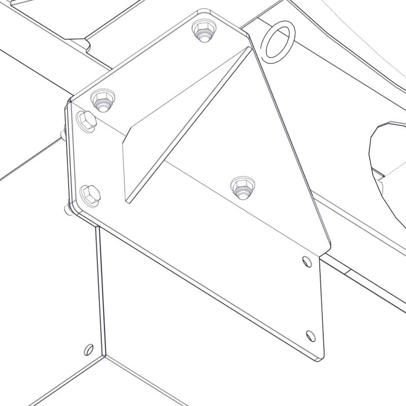 Fastening kit for constant-level drinker mounted on one-piece bowser