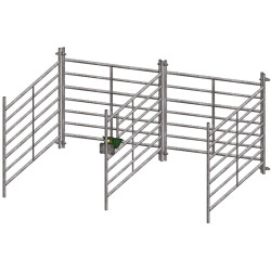 Standalone lambing hurdle with drinker opening for sheep