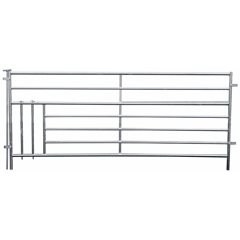 Tubular handling hurdle with hinge pin and lamb passage