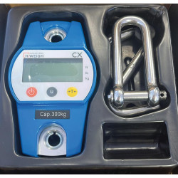 Mobile weighing crush for sheep with weighing dial