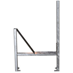 End frame for free service trough - Single