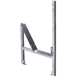 End frame for free service trough - Single
