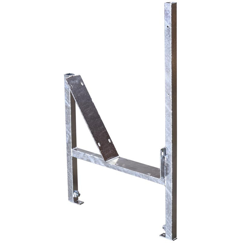 End frame for free service trough - Single