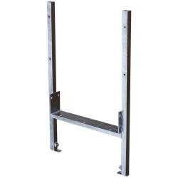 End frame for free service trough - Double
