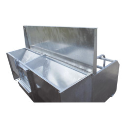 265 L selective feeder with single corral for lambs