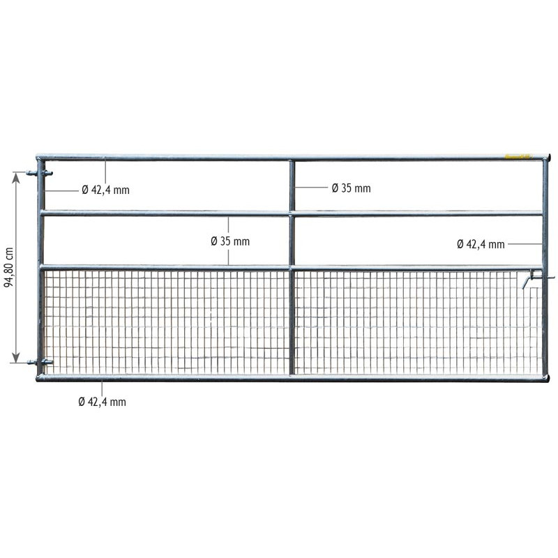 3 m Sheep Fixed semi-meshed field gate