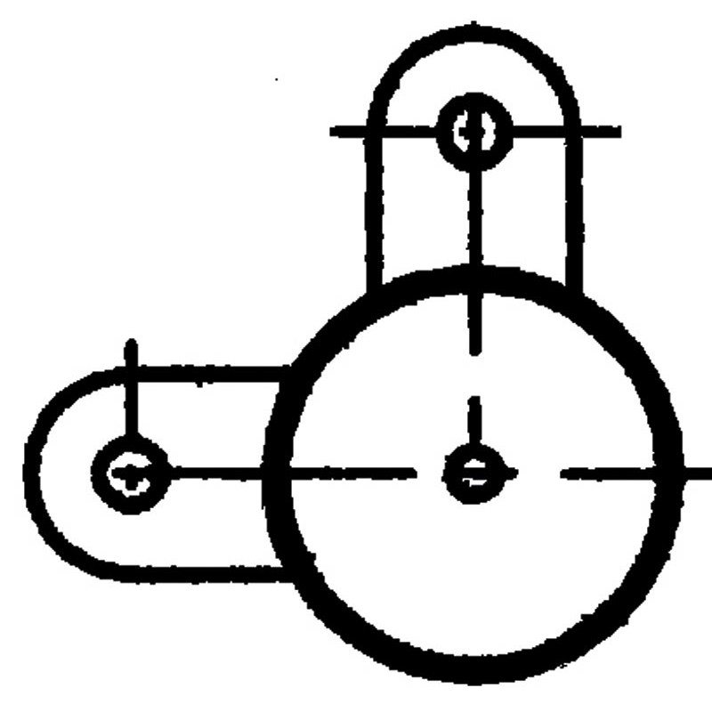 2-way at 90° post - Ø 102 mm - to embed
