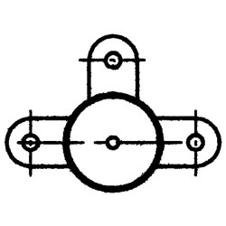 3-way post - Ø 102 mm - to embed