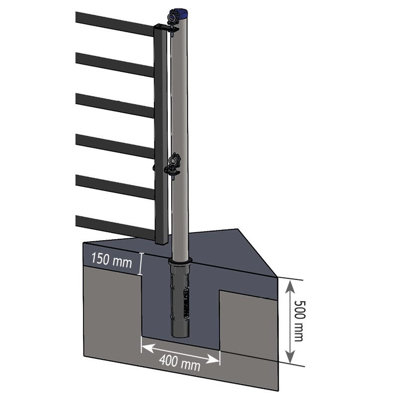 Round PE sleeve for round Ø 102 mm post