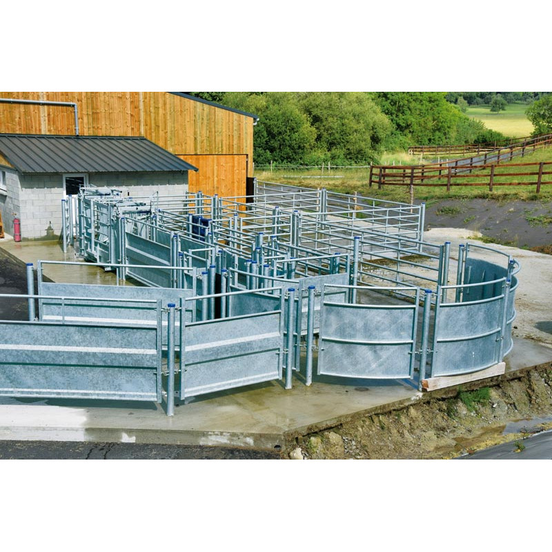 Semi-circular module with circular forcing area and posts on anchored plates Semi-circular module with circular forcing area and posts on anchored plates