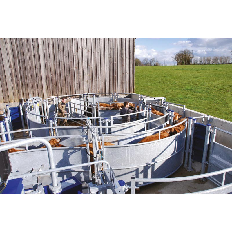 Semi-circular module with circular forcing area and posts to be embedded