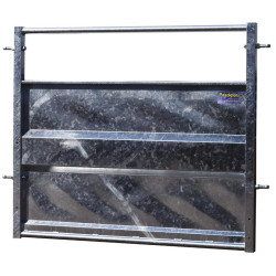 Straight sheeted panel with fixed bar