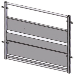 Straight sheeted panel with fixed bar