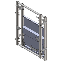 Adjustable straight sheeted panel with fixed bar