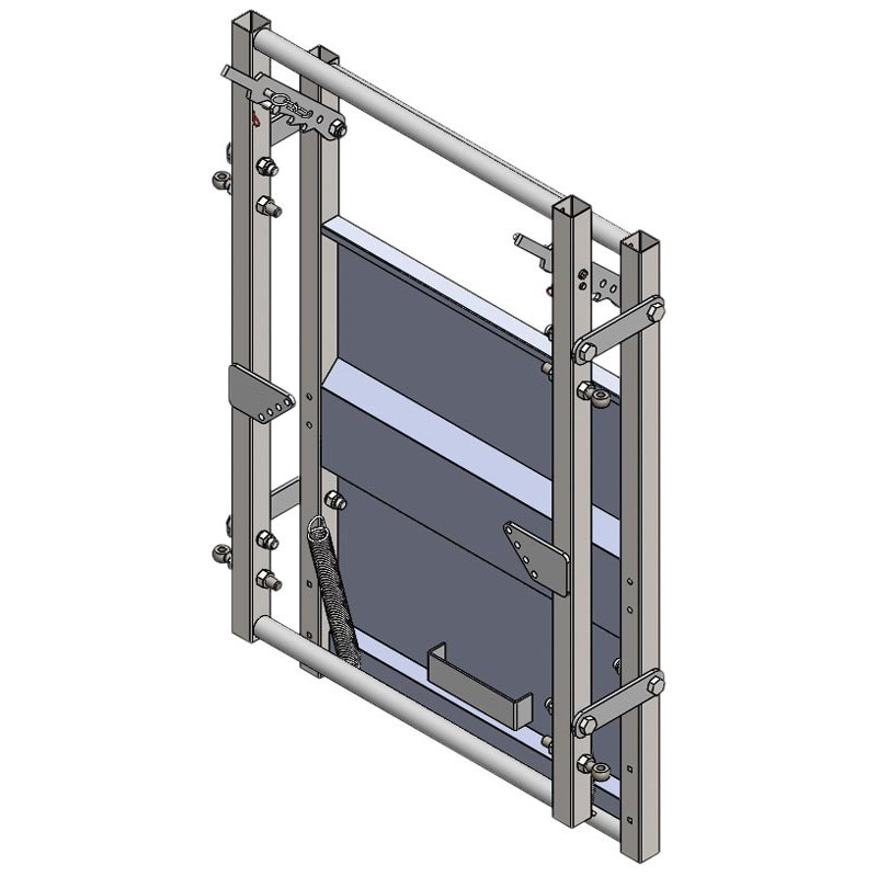 Adjustable straight sheeted panel with fixed bar