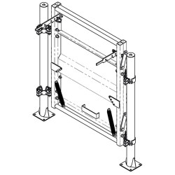Adjustable straight sheeted panel with fixed bar