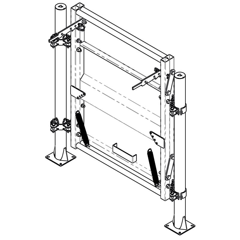 Adjustable straight sheeted panel with fixed bar