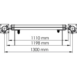 Adjustable straight sheeted panel with fixed bar