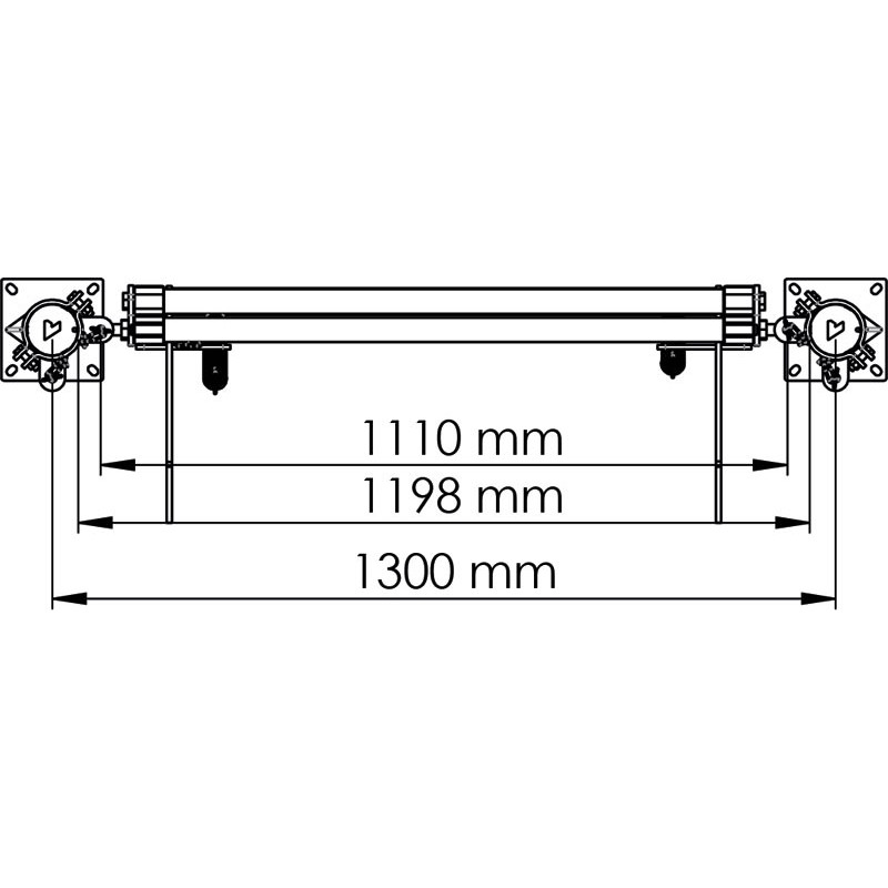 Adjustable straight sheeted panel with fixed bar