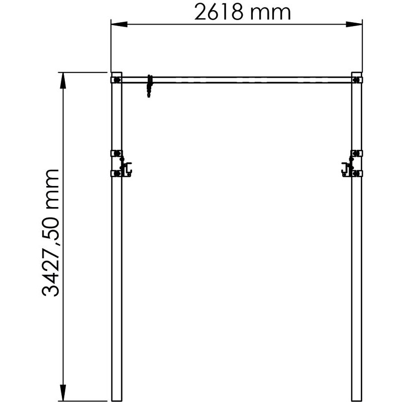Extension module for motorised forcing race Extension module for motorised forcing race