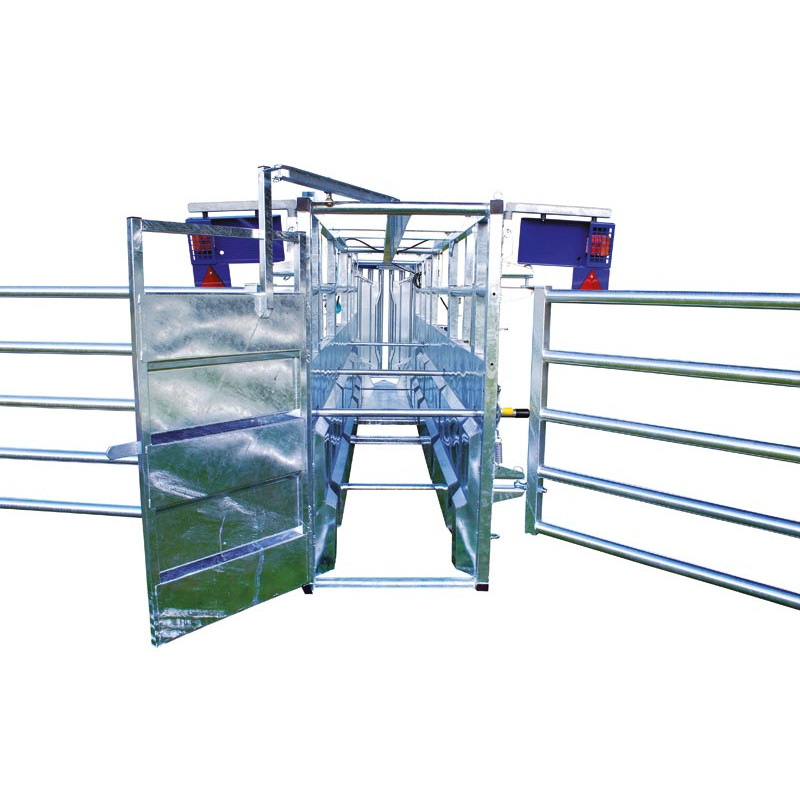 Hydraulic mobile cattle handling race