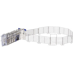 Hydraulic mobile cattle handling race