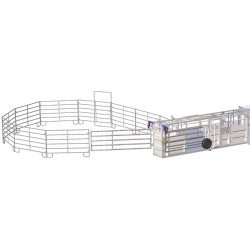 Hydraulic mobile cattle handling race