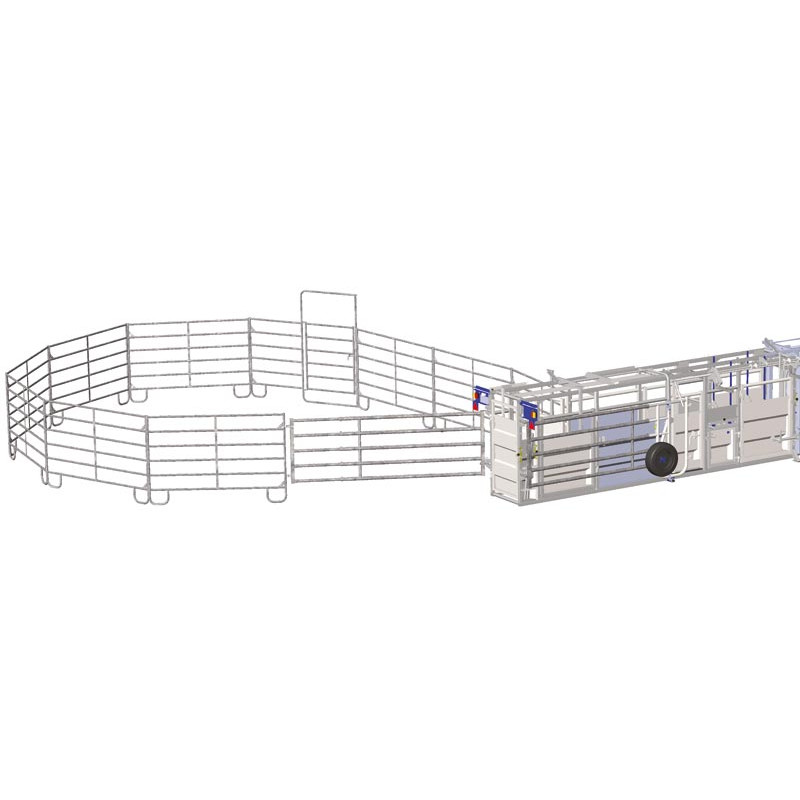 Hydraulic mobile cattle handling race
