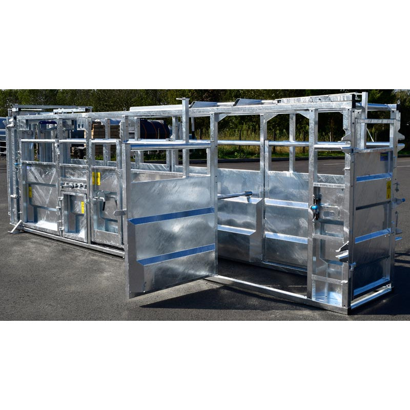 Fixed cattle handling race
