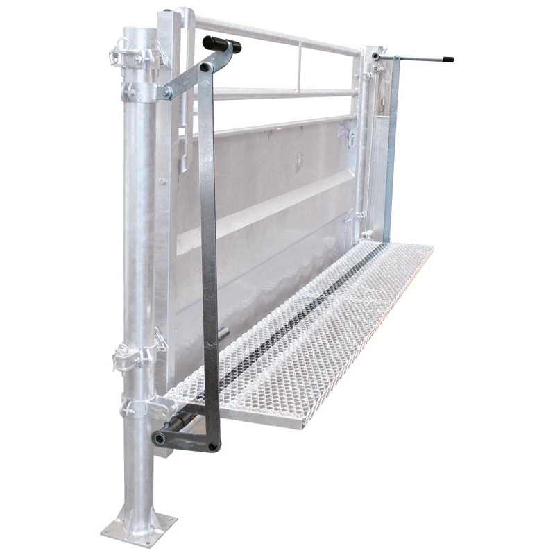 Remote control for PCCM and PCT gate mounted on a sheeted panel in a fixed crush