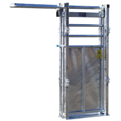 Manual single-panel offset stop gate Manual single-panel offset stop gate