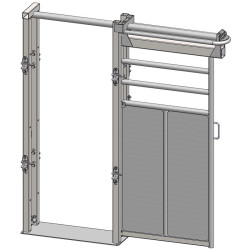 Manual single-panel offset stop gate Manual single-panel offset stop gate