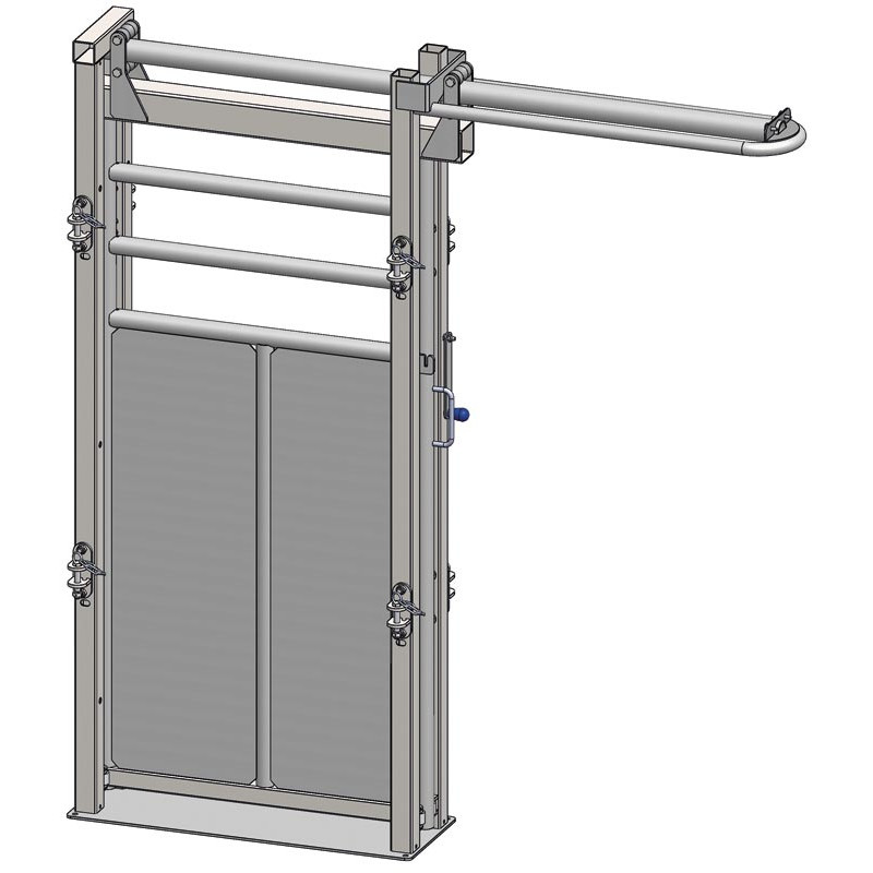 Manual single-panel offset stop gate Manual single-panel offset stop gate