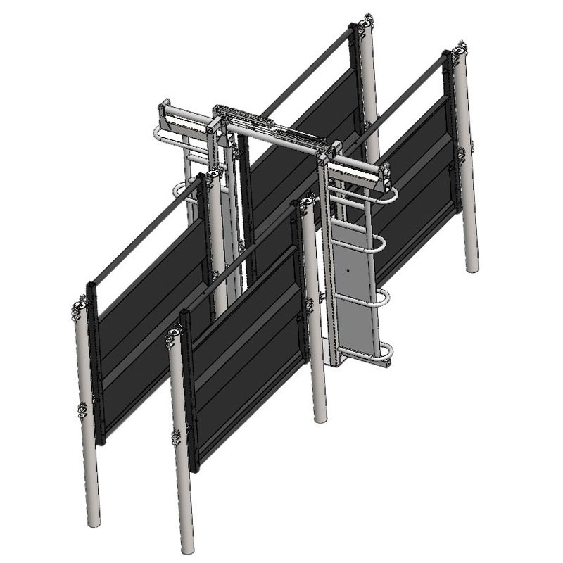 Pneumatic double-panel stop gate