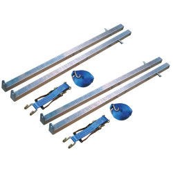 Panel holder for mobile cattle handling race