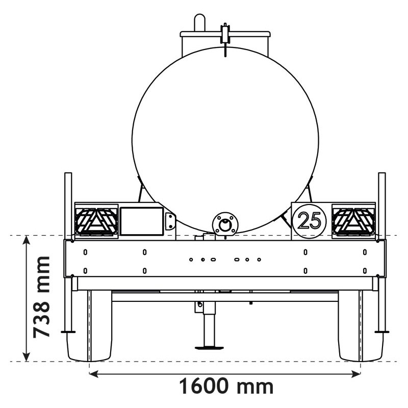 Water bowsers on trailers 1500 L