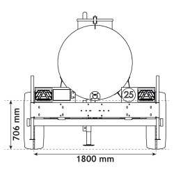 Water bowsers on trailers 2000 L