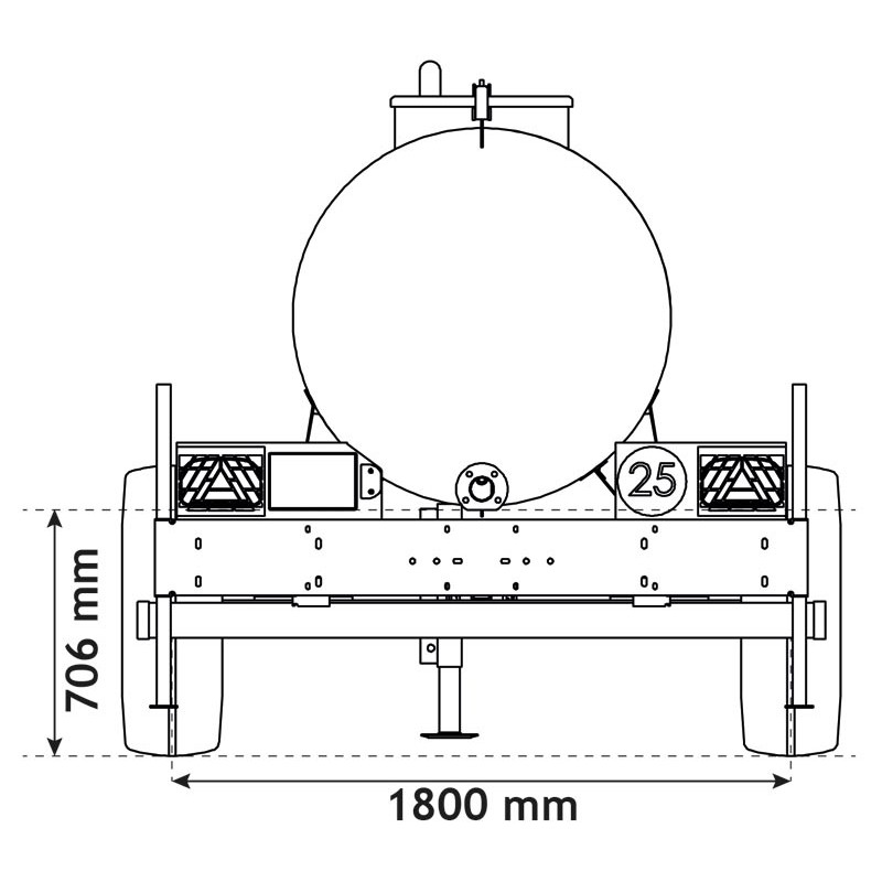Water bowsers on trailers 2000 L