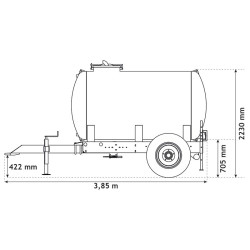 Water bowsers on trailers 3200 L