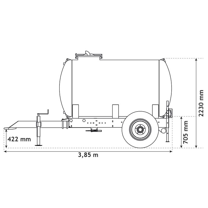 Water bowsers on trailers 3200 L