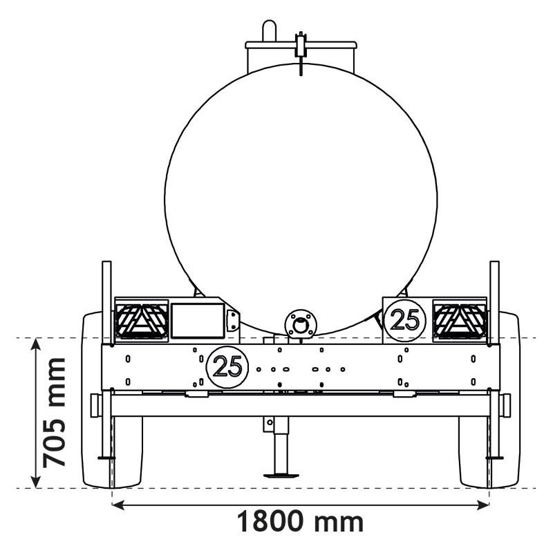 Water bowsers on trailers 3200 L