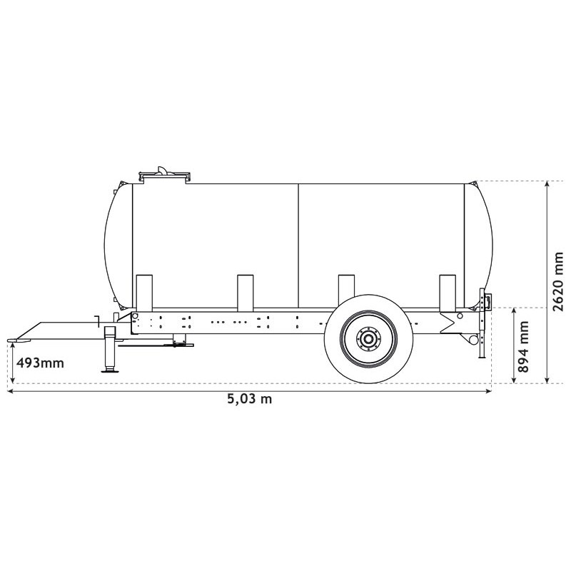 Water bowsers on trailers 8000 L Water bowsers on trailers 8000 L